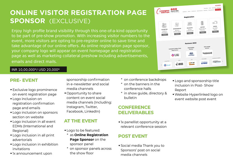 Online Visitor Registration Page Sponsor